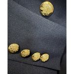 Ralph Lauren Lauren Navy Wool Blazer & Skirt Suit Gold Crest Buttons USA Size 8 Photo 2