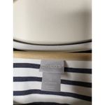 Chico's Womens Size 4 US XXL Mixed Stripe Ponte Top White Blue Striped Nautical Photo 3