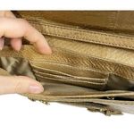 Cole Haan Tan Leather Snake Skin Clutch Handbag Photo 3