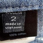 The Limited  Chambray Easy Short Cuffed Hem Low Rise Chino Shorts Blue 2‎ Photo 7