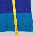 Erika Multicolor Block Stripe Electric Cozy Rockstar Preppy Pullover Sweater XL Blue Photo 8