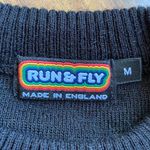 Run & Fly Mushroom Mini Crop Sweater Vest Made in England Toadstool Black Size M Photo 3