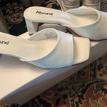 Abound  White Square Toe Kitten Heel Peep Toe Shoe Photo 2