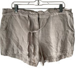 Life in Progress  Linen Blend Paperbag Waist‎ Shorts Beige Size Large Photo 0