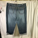 Talbots Women's Blue Denim Capri Jeans Size 18 Cuff Crop Stretch Casual Photo 10