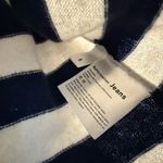 Reformation  Jeans Cashmere Blue White Stripe Sweater Size Small Photo 3