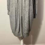 Anthropologie  Silence + Noise Hoodie Duster Pockets Gray Open Cardigan Size S Photo 3