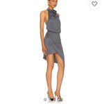 Elliatt Revolve  Gray Halter Asymmetrical Dress Photo 1