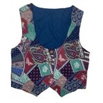 None Unique patchwork sleeveless vest over shirt top size med-large Photo 0