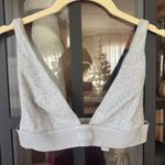 SKIMS  bralette cotton ribbed plunge vneck heather gray adjustable Photo 1