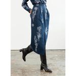 Mara Hoffman  Midi Floral Embroidered Florence Pencil Skirt 4 XS Photo 12