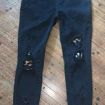 Judy Blue  7/28 raw hem leopard patch skinny fit boutique jeans Photo 0