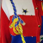 Vintage Women's Nautical Cardigan Size M Red Size M Photo 2