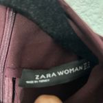 ZARA  Burgundy High Mock Neck Top Ornate Tassel Black Fringe Detail Medium Gothic Photo 6