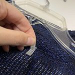 Elie Tahari  blue knit crochet cardigan blazer sweater size US 8 Photo 3