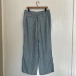 LANDS END Tencel Fiber High Rise Wide Leg Pants in Blue/White Stripe Size 16 NWT Blue Photo 4