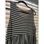 Isabel Maternity  By Nordstrom Womens Black & White Striped Sleeveless Flowy Tank Photo 1