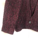 Isabel Marant Etoile Wool Tweed Sweater Deep V Neck Red Black Photo 3