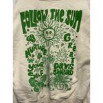 Urban Outfitters Cream Graphic Print Sweatshirt - Follow the Sun - Small Photo 3