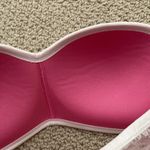 PINK - Victoria's Secret NEW Victoria’s Secret PINK Lace Bandeau White Strapless Size Small Padded NWOT Photo 6