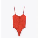 ZARA Women’s Satin Effect Star Print Bodysuit Photo 2