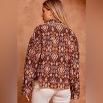 NWT Savanna Jane Printed Aztec Western Corduroy Jacket with Rhinestone Photo 3