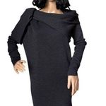 LANVIN Draped Twisted Wool long sleeved sweater dress in gray size small Photo 2