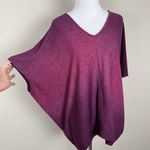 Clara Sun Woo Top Womens XL Purple Dolman Sleeve V Photo 3