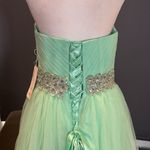 Women’s Green Short Homecoming Prom Party Dress Sweetheart Corset Back Size 12 Photo 4