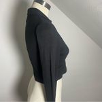 Brave Soul London Black Ribbed Collared Wrap Crop Top | NWT | Size M Photo 4