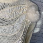 Adolfo 1 Adolfo Longsleeve Crewneck sweater w/cording & lace, satin, feather appliqués Lg Photo 1