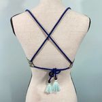 Victoria's Secret  Multicolor Paisley Getaway Halter Bikini Top Size 32DD Photo 2