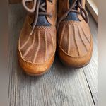 UGG  Waterproof Leather Duck‎ Boots Herringbone Wool Collar Brown Lace Up size 8 Photo 3