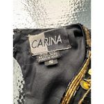 Black Beaded & Sequined Short Sleeve Evening Dress Black Tie Vintage Paris S Photo 4