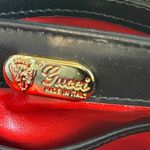 Gucci  Vintage Black Leather Shoulder Bag w/ Red Leather Interior - Preowned Photo 12
