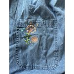 Blair  Chambray Denim Embroidered Floral Dress Women Size 2XL Country Western Photo 6