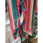 No Boundaries  Womens Multicolor Striped Plunging Neckline Long Maxi Dress Small Photo 3