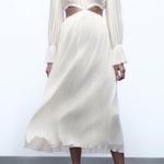 ZARA  Pleated Cutout Maxi Dress Photo 0