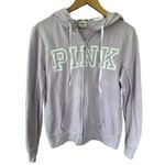 Victoria's Secret PINK Soft Terry Full Zip Up Hoodie Gym Track Jacket S Photo 0