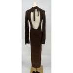 Honor The Gift Brown Fuzzy Knit Open Back Maxi Dress Medium NWT Photo 6