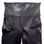 Spanx Faux Leather Leggings Black High Waisted Stretch Womens Medium Photo 2