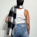 Steve Madden White Two-Tone Buffalo Check Blanket Scarf NWT Photo 8