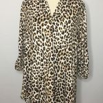 SEW IN LOVE Leopard Print V Neck Blouse Small Photo 0