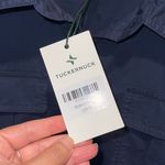 Tuckernuck Womens 100% Cotton Short Sleeve Mini Shirt‎ Dress Navy Large NWT Blue Photo 5