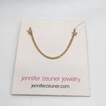 Jennifer Zeuner NWT  Jewelry Gold Plated Double Star Necklace Photo 4