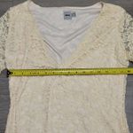 ASOS Lace Sheath Dress Cream V Neck Long Sleeve Romantic Fairy Women's Size 10 Photo 5