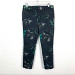 Level 99 Butterfly Floral Print Mid Rise Cropped Slim Pants 29 Photo 6