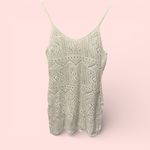 Source Unknown Cute creamy white crochet long skinny strap top or mini dress sweater Photo 3