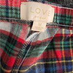 Gap LOVE By Red Plaid Flannel Pajama Two Piece Set Size Medium Photo 9