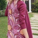Soft Surroundings  Pattern Back Pink Paisley Open Front Cardigan Size M Photo 0